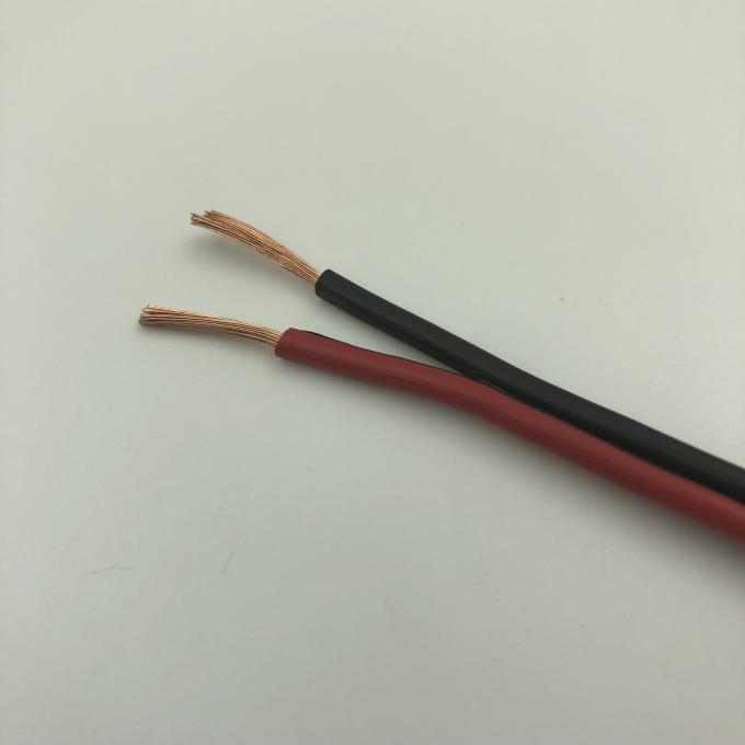 16 Awg Stranded Transparent Speaker Cable Red and Black PVC Insulation