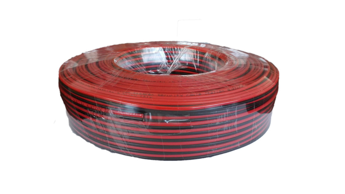 Audio 2 Core Copper Speaker Cable Red Black Speaker Wire To 3.5 Mm
