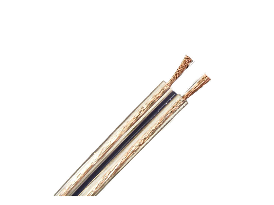 100m 2 Core Twisted Pair Copper Cable Transparent With Red Line